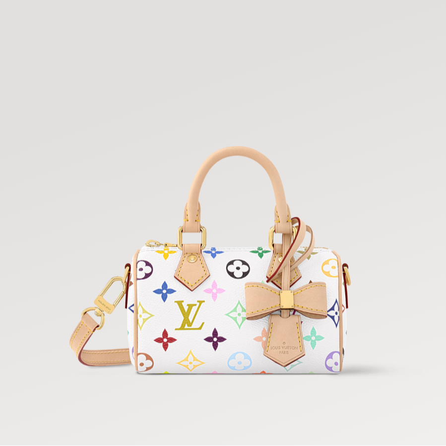 未使用 LouisVuitton/路易威登 【念念】SPEEDY 手袋 白三彩包
