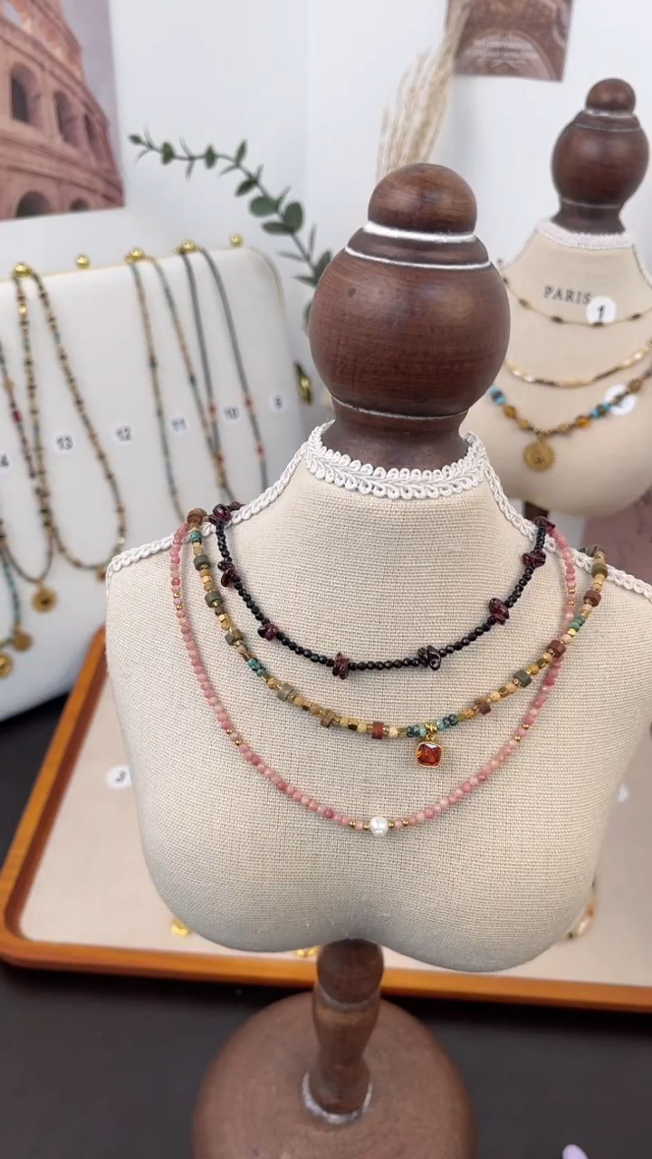 项链钛钢石英质玉1号