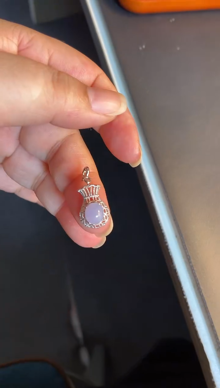 吊坠(不含链)银S925镶嵌翡翠1