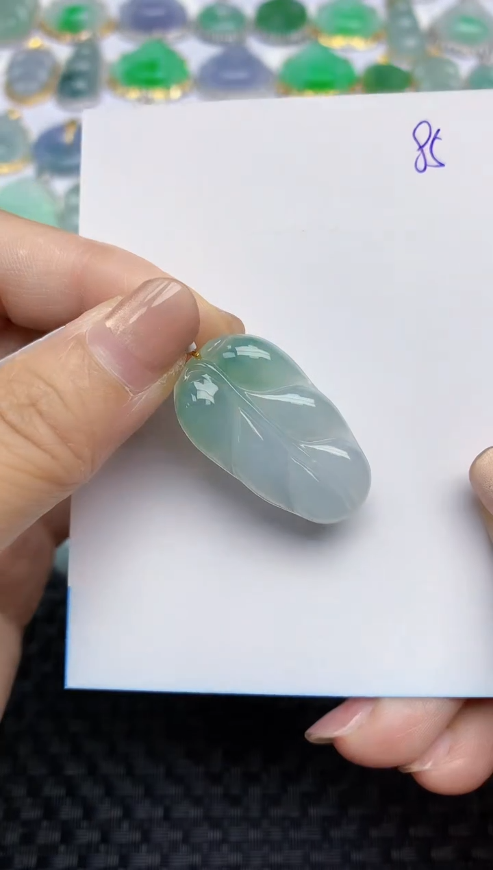 【闪购商品】翡翠颈饰18K金镶嵌天然A货翡翠 85