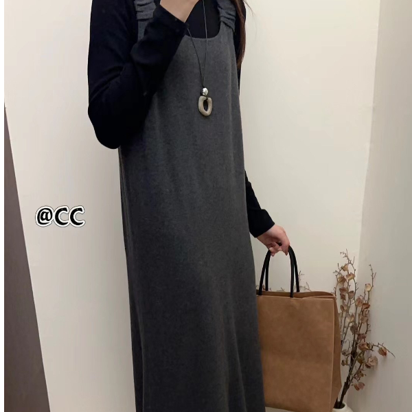 韩版休闲针织毛衣连衣裙显瘦气质时尚中长款小个子145-155裙