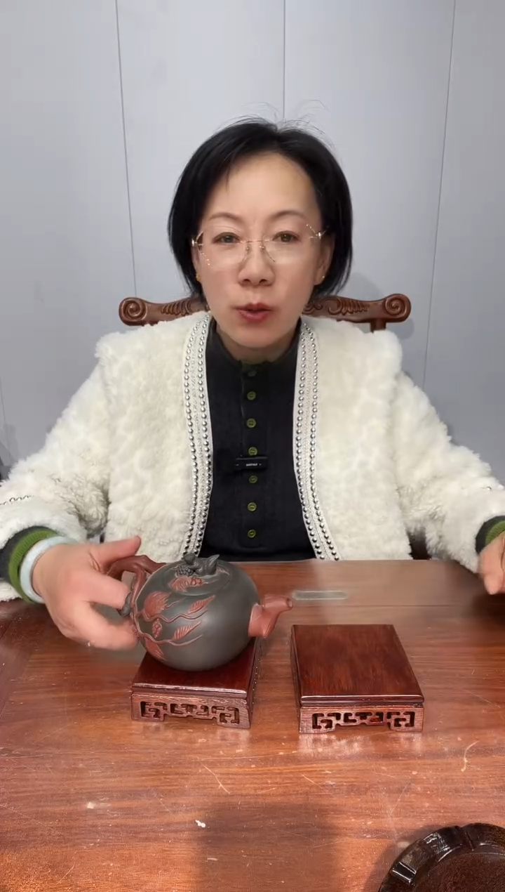 木买一送一非花细花底座红10*10*3.6