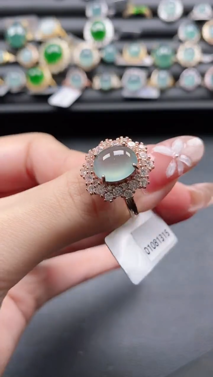【闪购商品】翡翠戒指银S925镶嵌1111