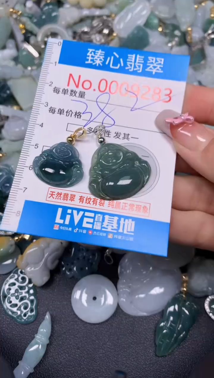 【闪购商品】翡翠颈饰未镶嵌含绳0009283