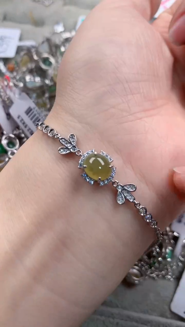 银S925镶嵌戒指翡翠1414---4