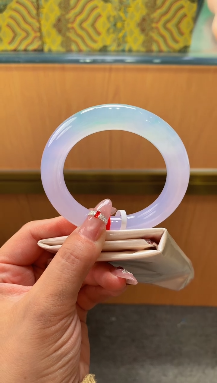 未镶嵌手镯翡翠-F3-圆条54-全款72 万-定金2万