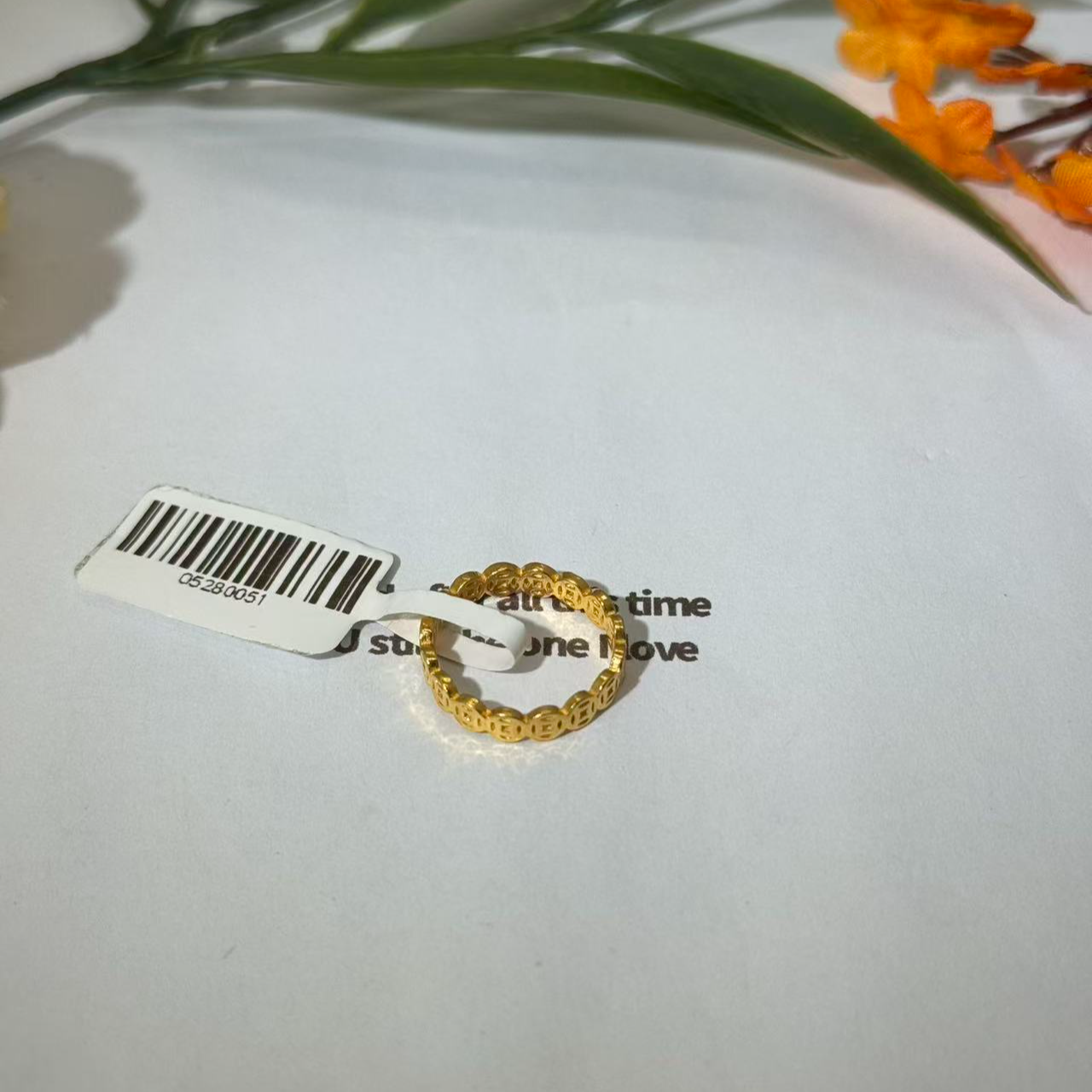 足金999古风国风钱多多戒指  05280051
