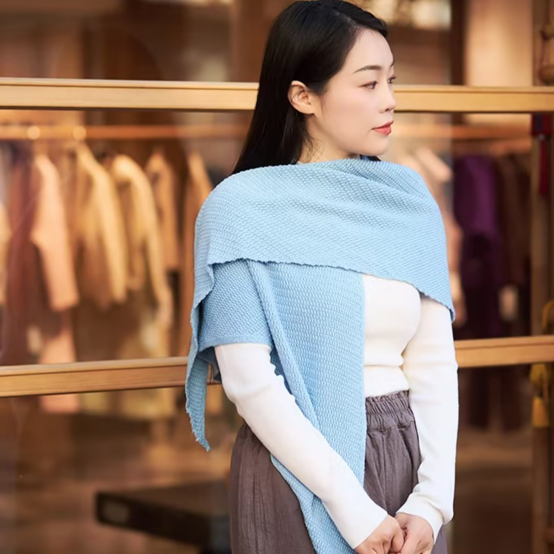 【照本堂】秋冬新款国风新中式三角披肩W510011