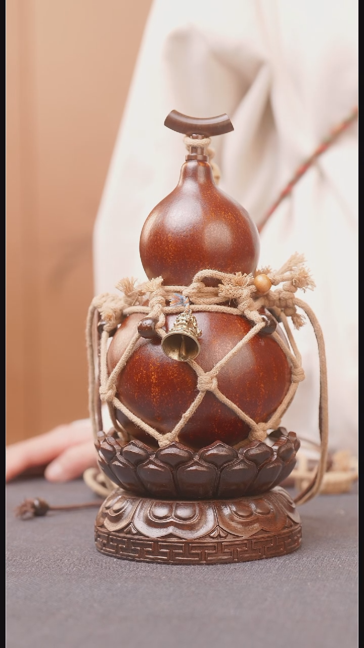 1756号链接精品大漆葫芦现货现发[一物一拍]不包含莲花底座