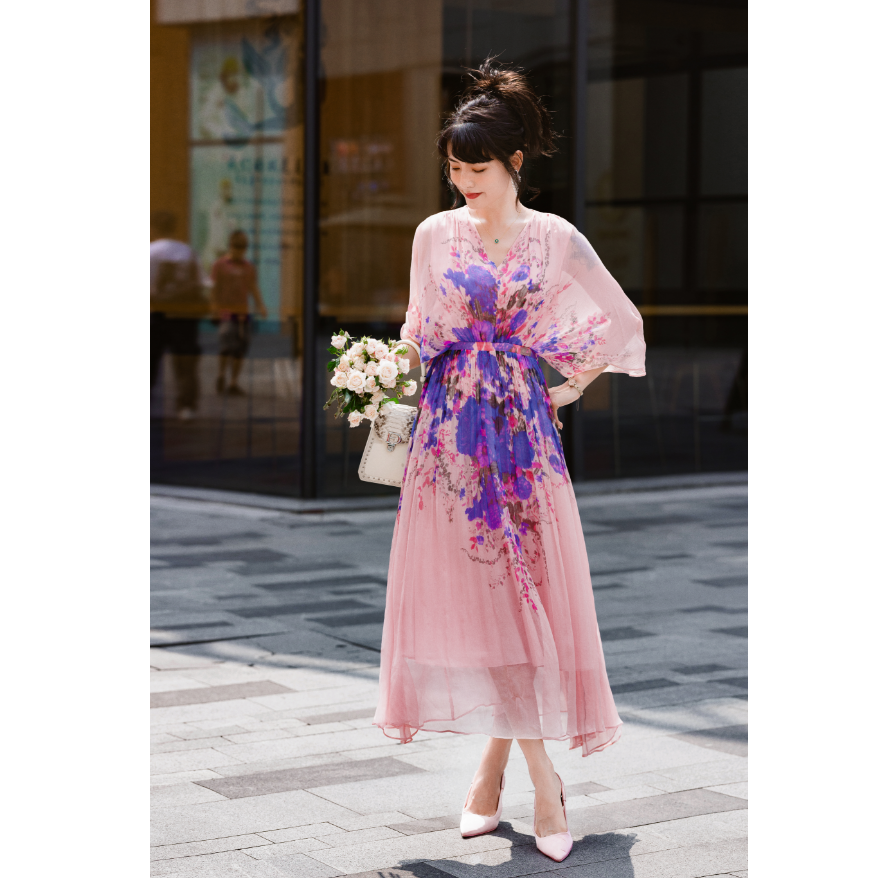 【欧宝莱尔】OBLE   欧宝莱尔 新款 真丝连衣裙114-23886