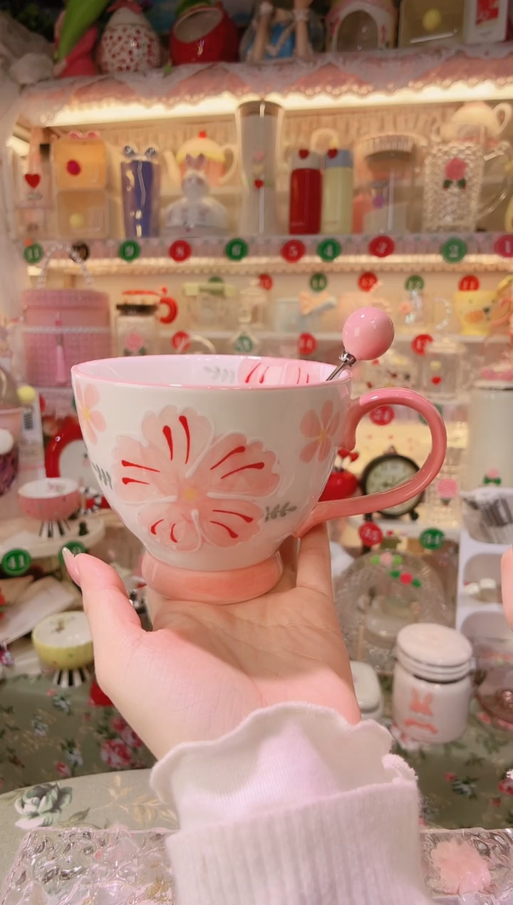 【闪购商品】摆件樱花早餐杯品质好，发货快，放心拍