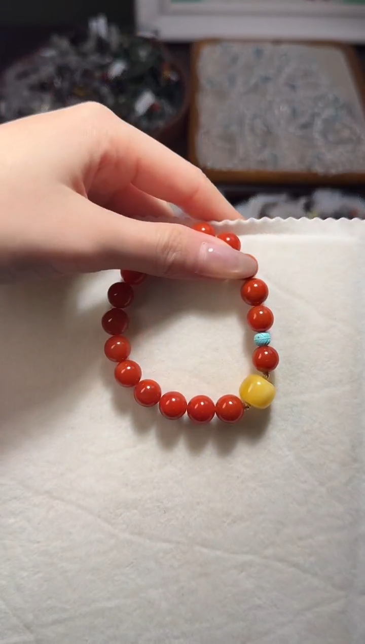 【闪购商品】南红玛瑙手串未镶嵌南红蜜蜡手串