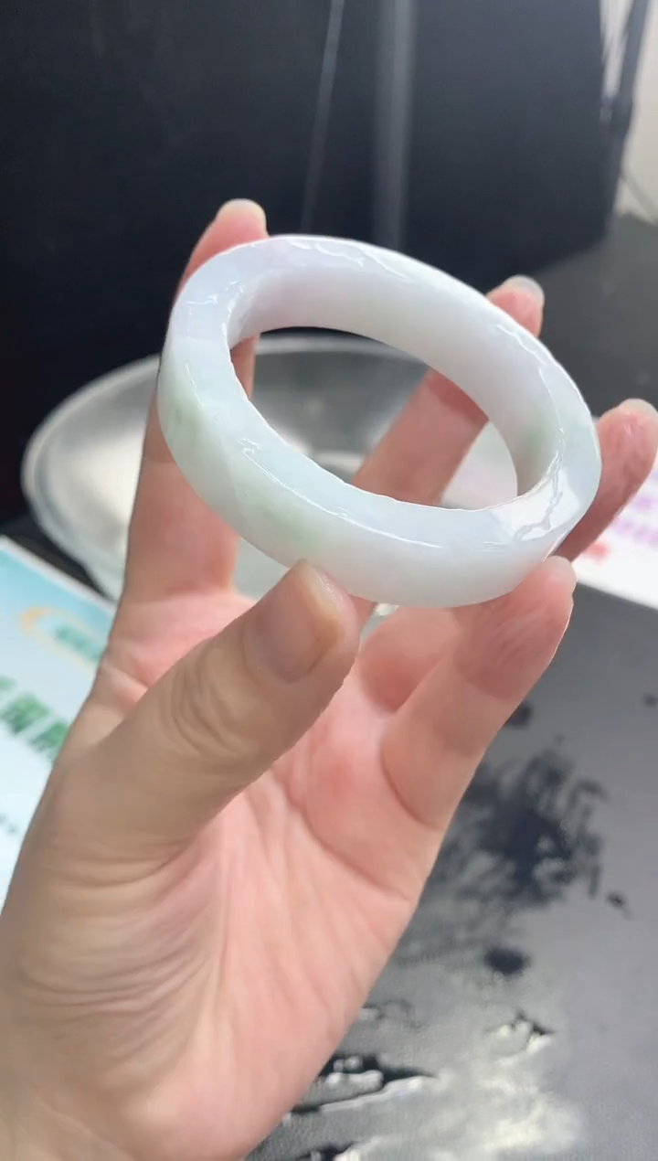 【闪购商品】定制翡翠手镯未镶嵌35  53-55正