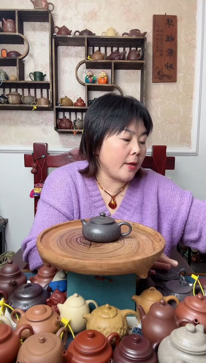 【闪购商品】紫砂茶壶天青寒江 刻绘