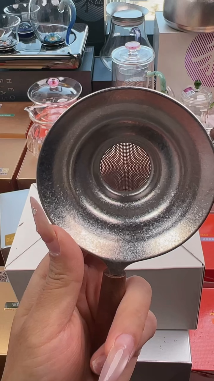 @@纯钛茶漏银白色