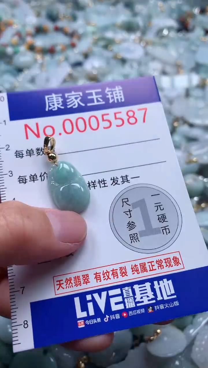 翡翠未镶嵌吊坠(不含链)5587