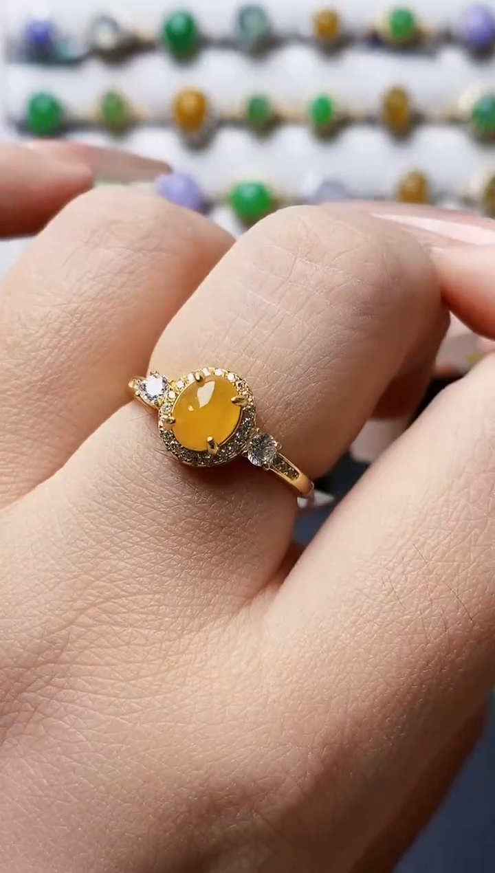 银S925镶嵌戒指翡翠1179