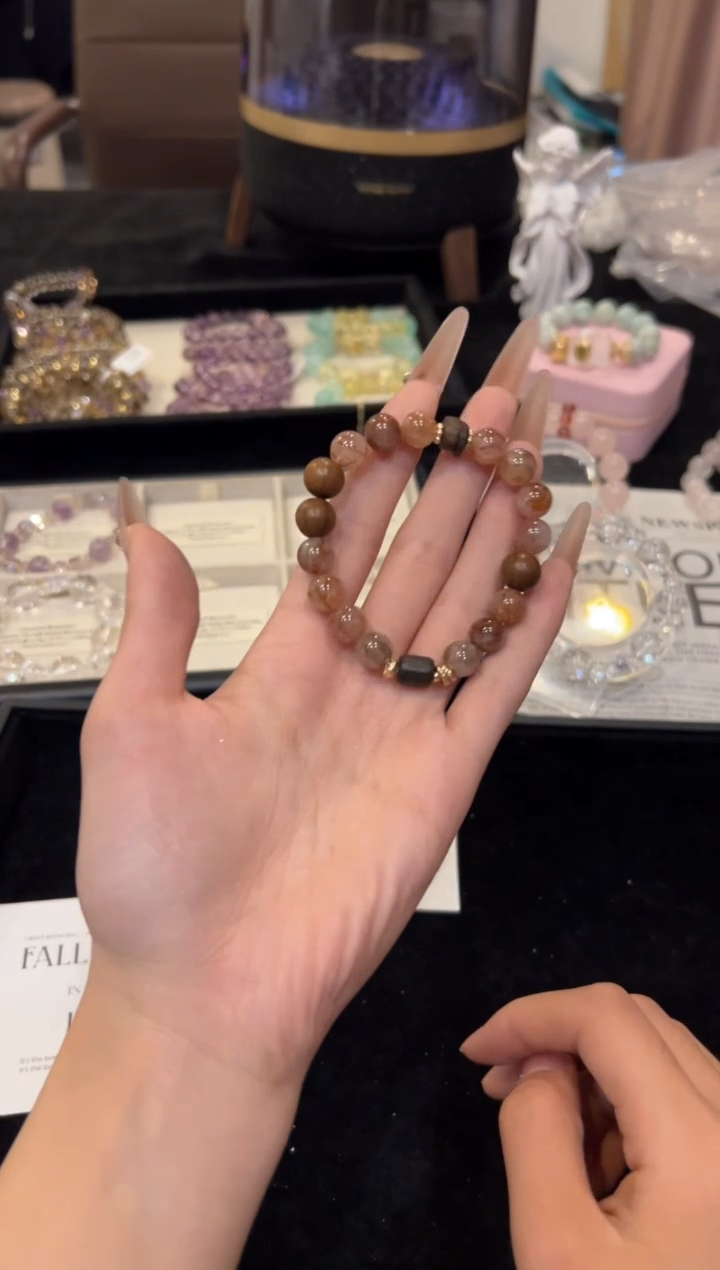 未镶嵌手串水晶黑金超手串