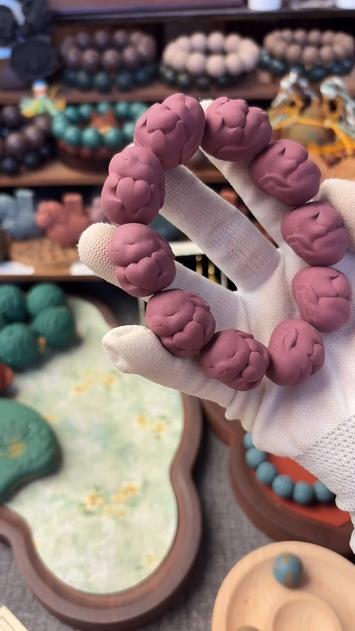 泥塑降真香兔兔手串一条