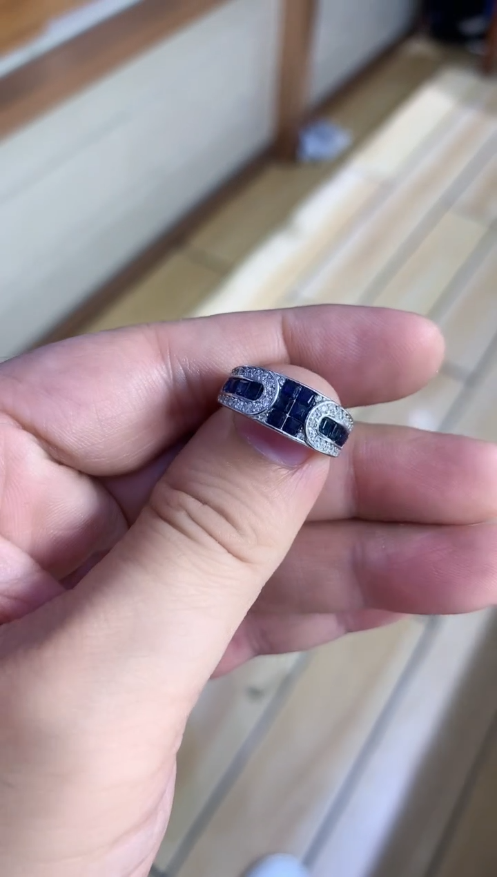 【闪购商品】蓝宝石戒指银S925镶嵌...........