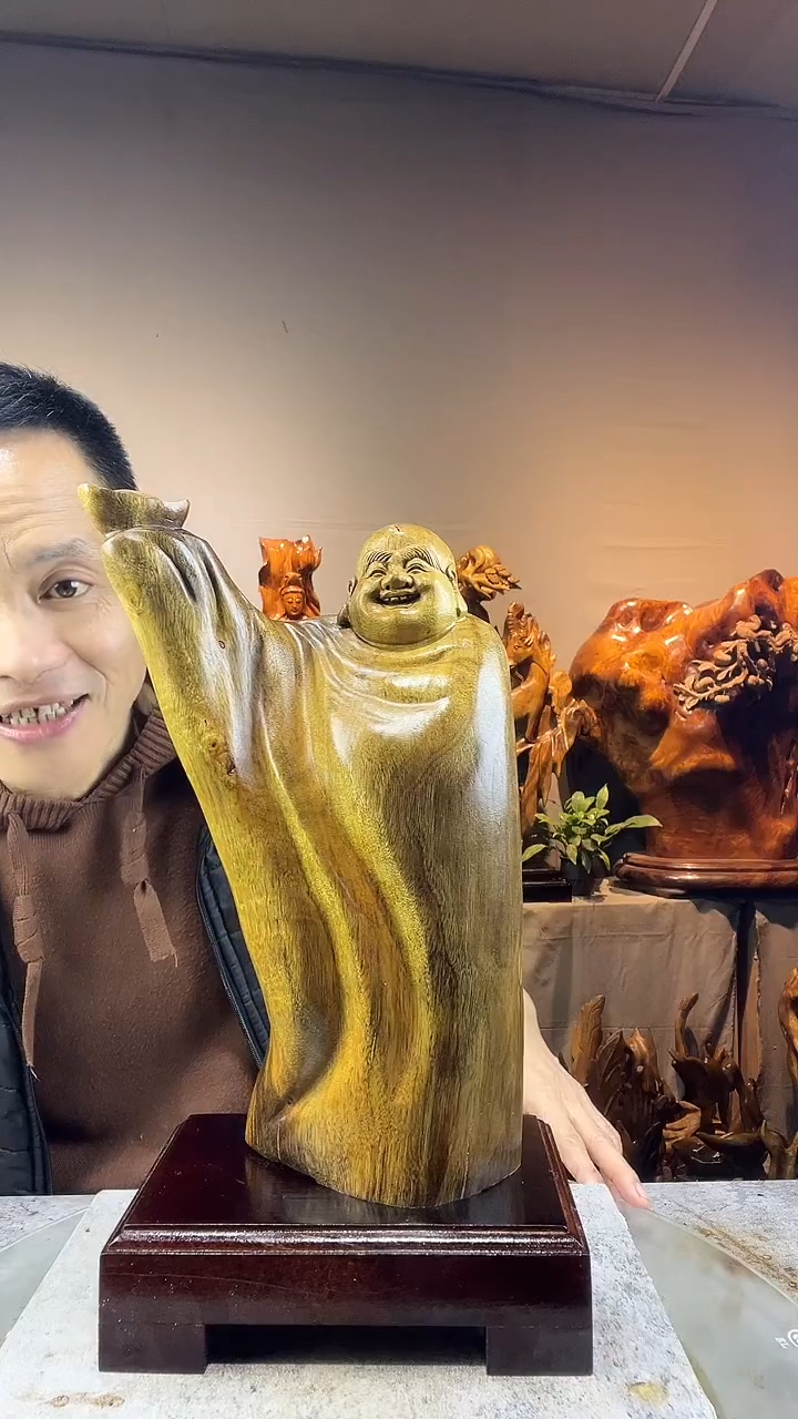 金丝楠八**财小叶桢楠随行摆件54