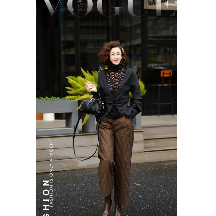 【渣渣严选】小衫L29583前后可穿 款设计师时尚蕾丝镂空