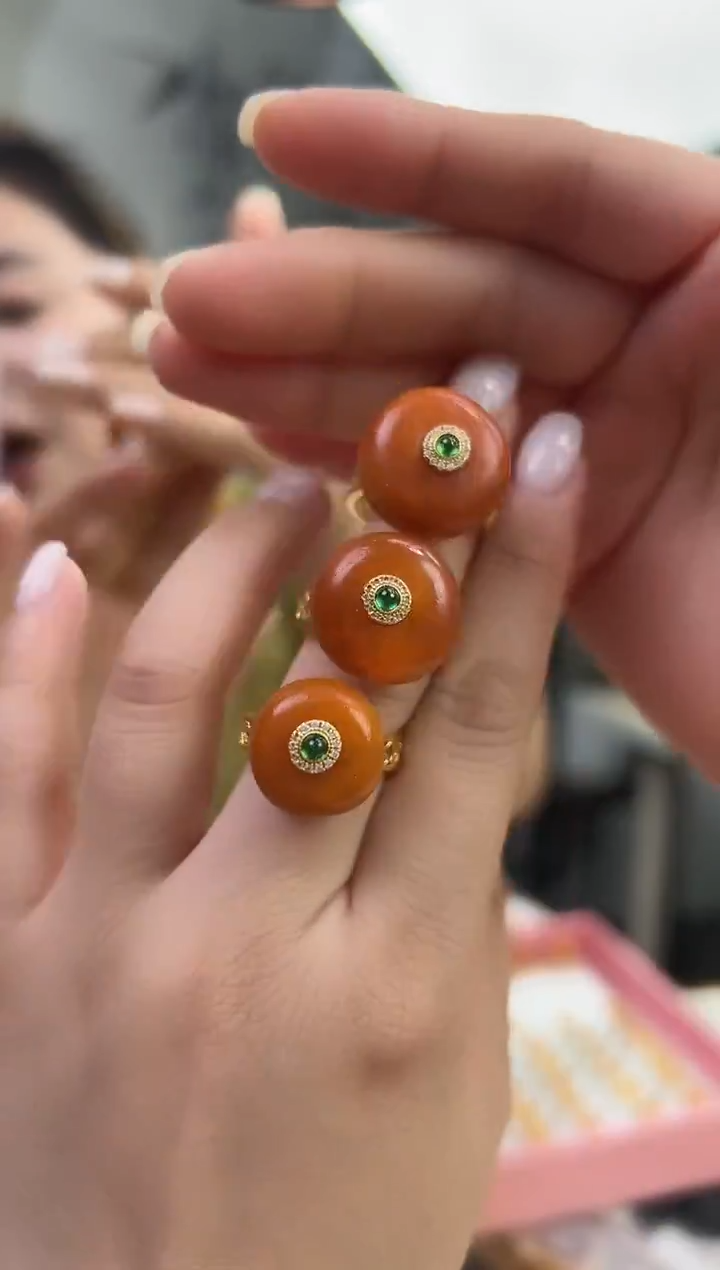 裸石琥珀未镶嵌琥珀蜜蜡戒指多样性发一个