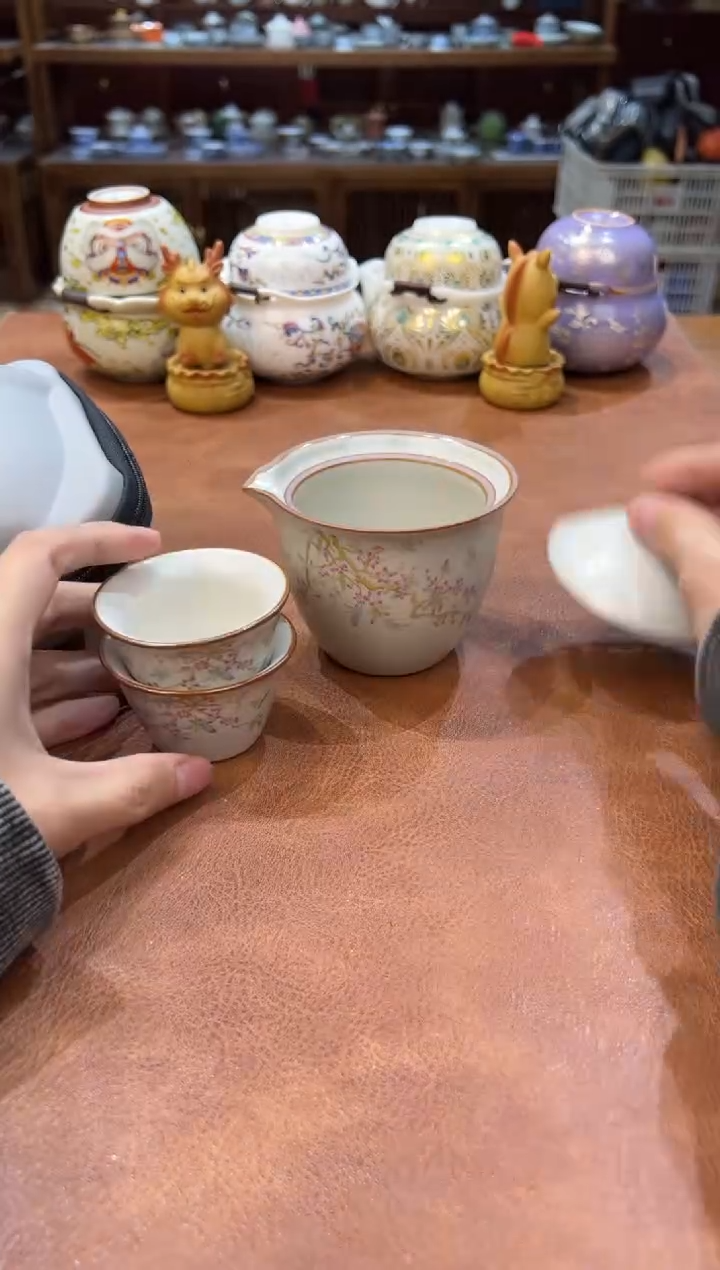 真的很便宜会开片的旅行茶具