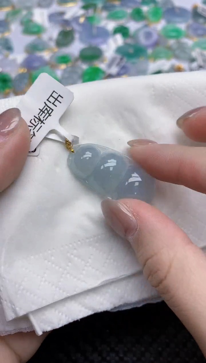 【闪购商品】翡翠颈饰18K金镶嵌天然翡翠A货