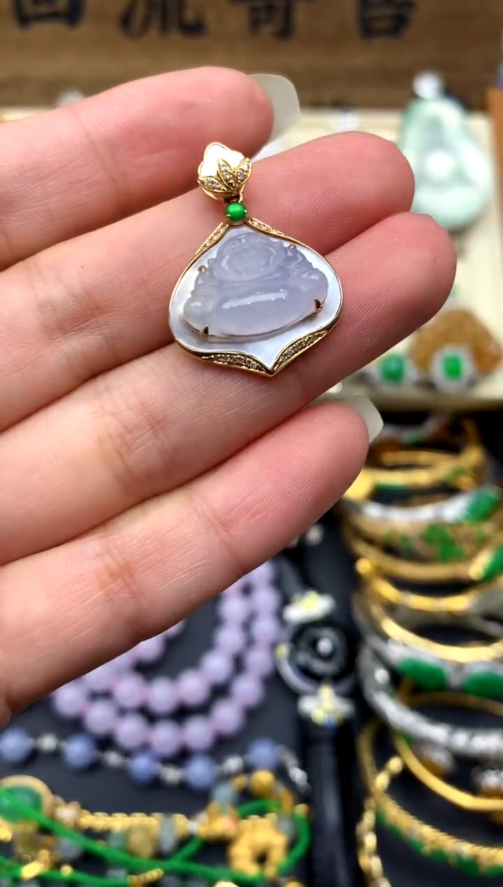【闪购商品】翡翠颈饰18K金镶嵌310-中国好珍宝