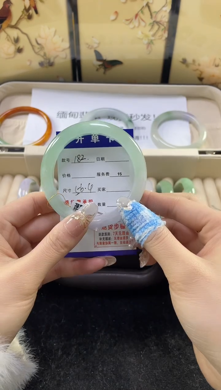 【闪购商品】翡翠手镯未镶嵌缅甸翡翠现货秒发182