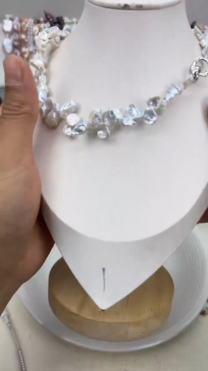 颈饰银S925镶嵌淡水珍珠1