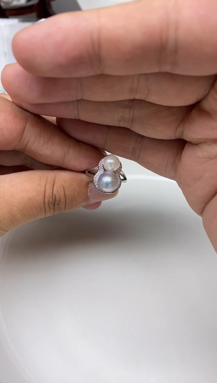 海水珍珠未镶嵌颈饰戒指