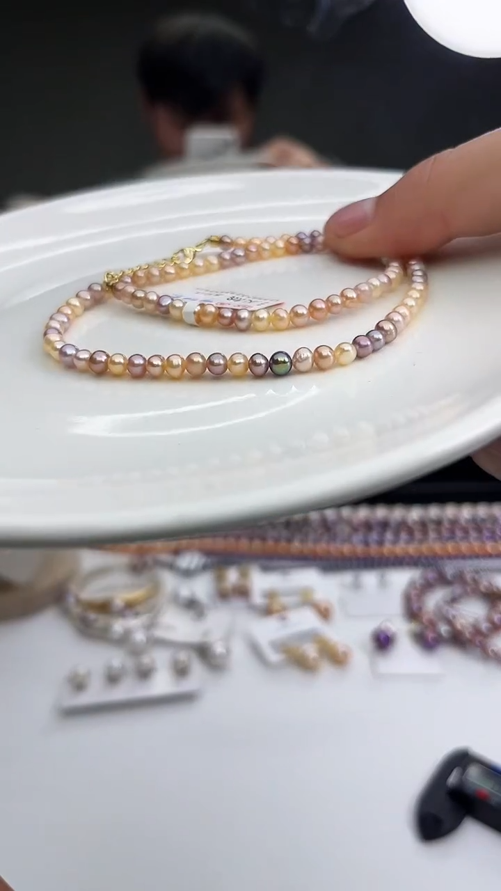 未镶嵌项链淡水珍珠糖果小米项链