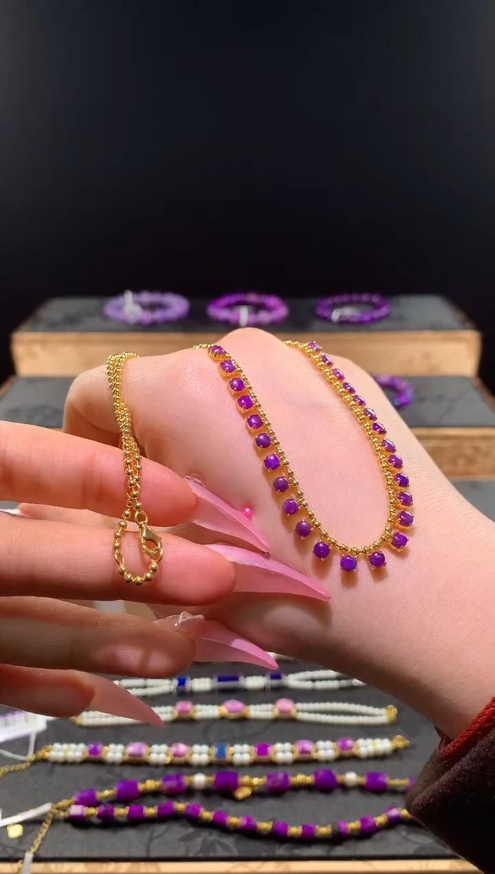 苏纪石（舒俱来）银S925镶嵌.项链