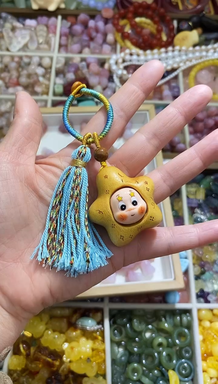 未镶嵌玛瑙/玉髓珠宝半成品星星包挂