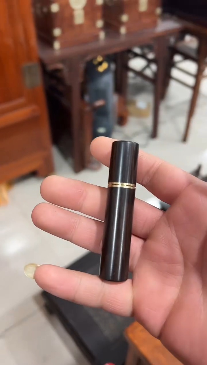 紫檀木小号牙签罐