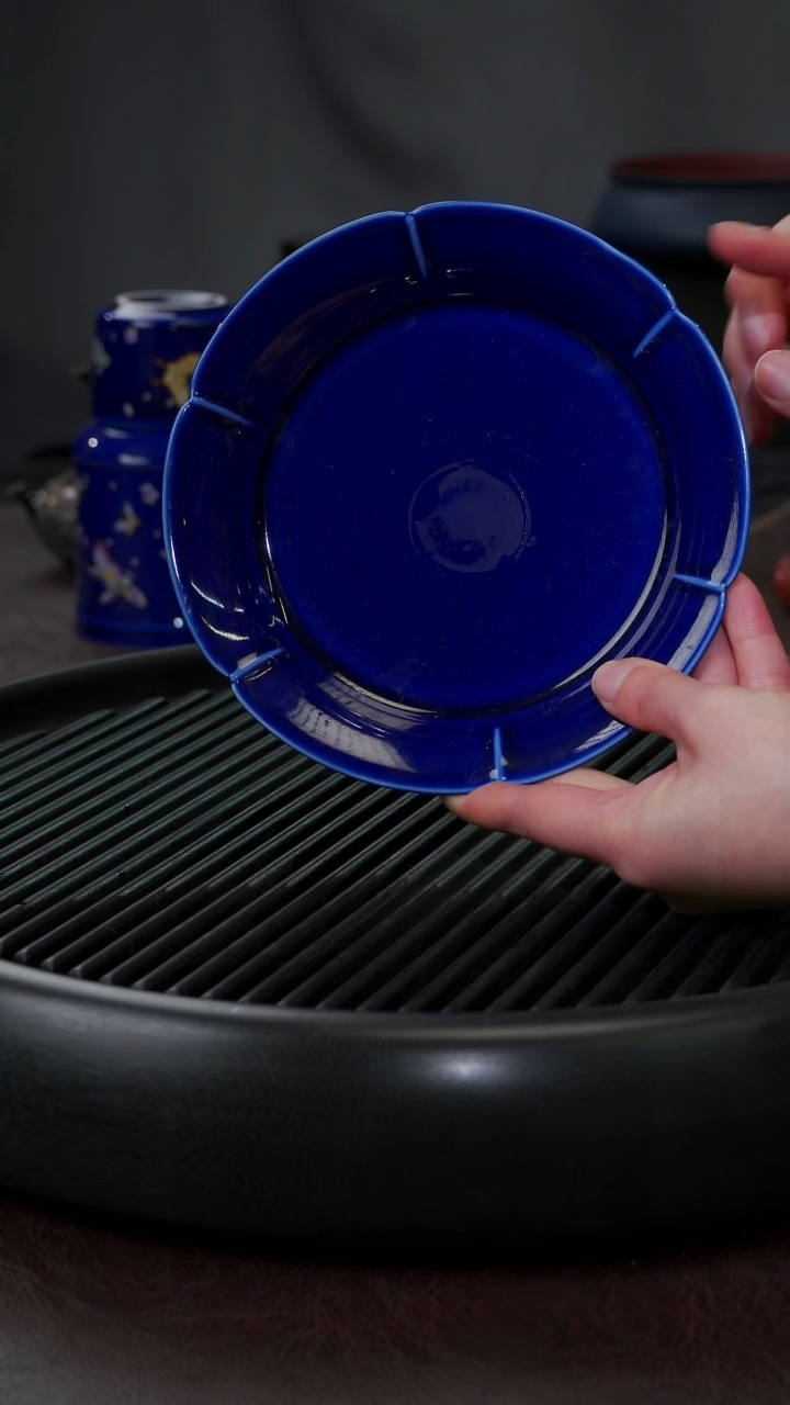 【闪购商品】杯【宜景窑蓝宝王子系列】壶承