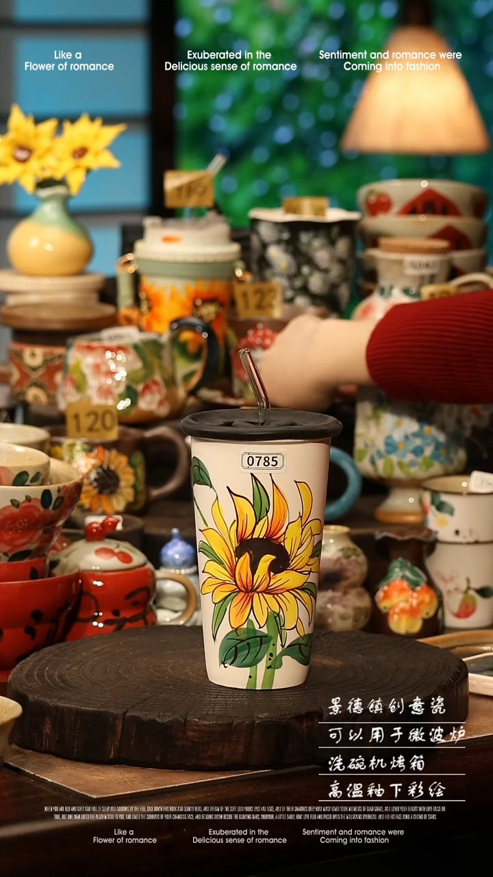 陶瓷景德镇高温釉下彩手工手绘款式@A0785@