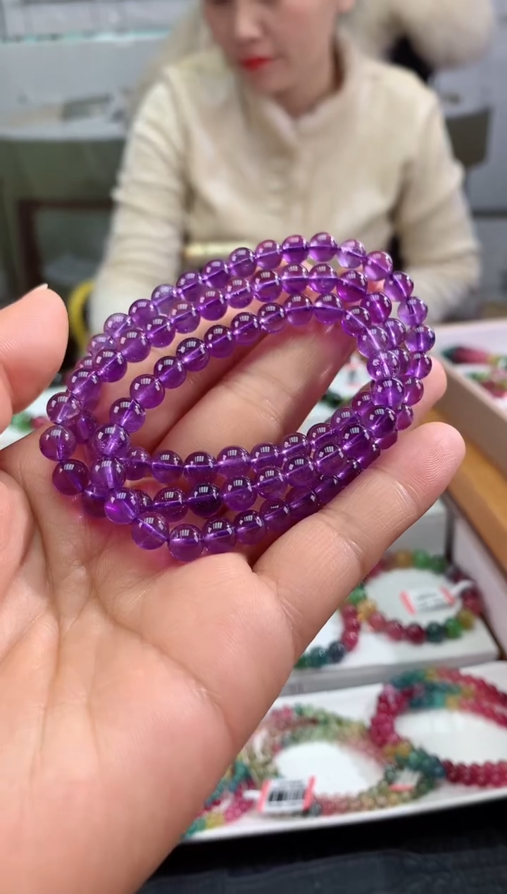 【闪购商品】紫晶手串未镶嵌多样性发一条