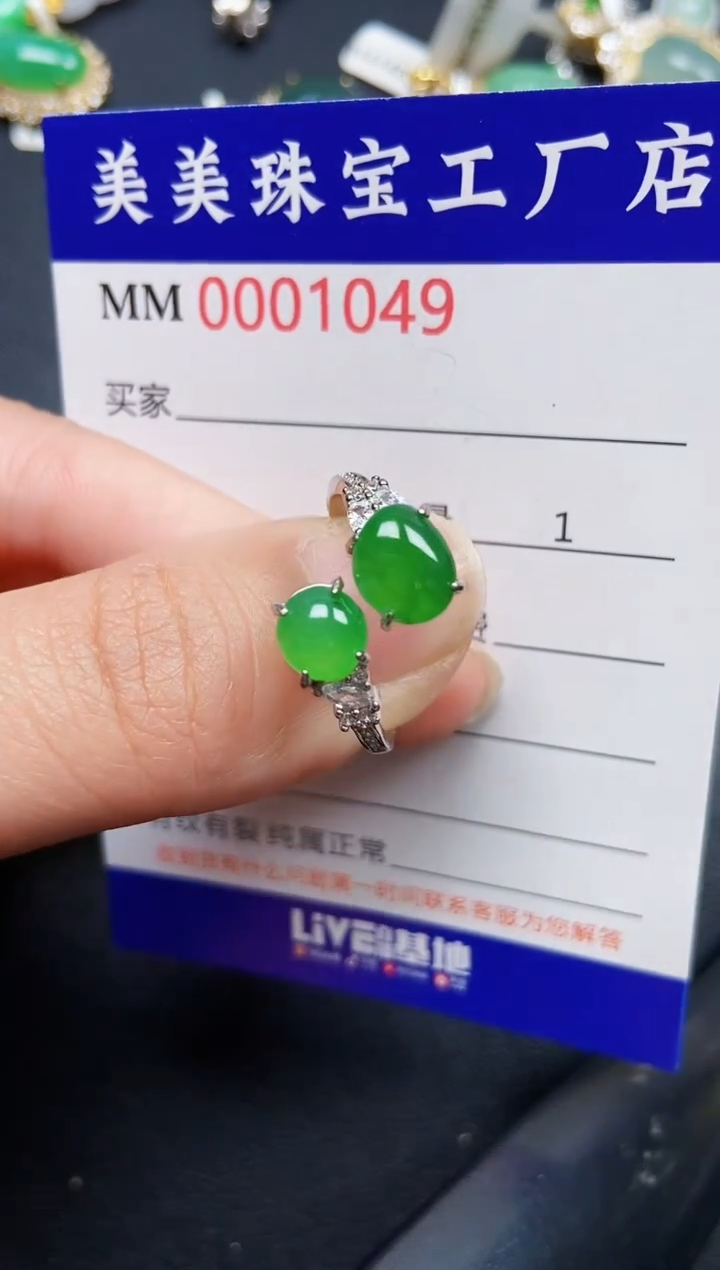 翡翠银S925镶嵌颈饰1049