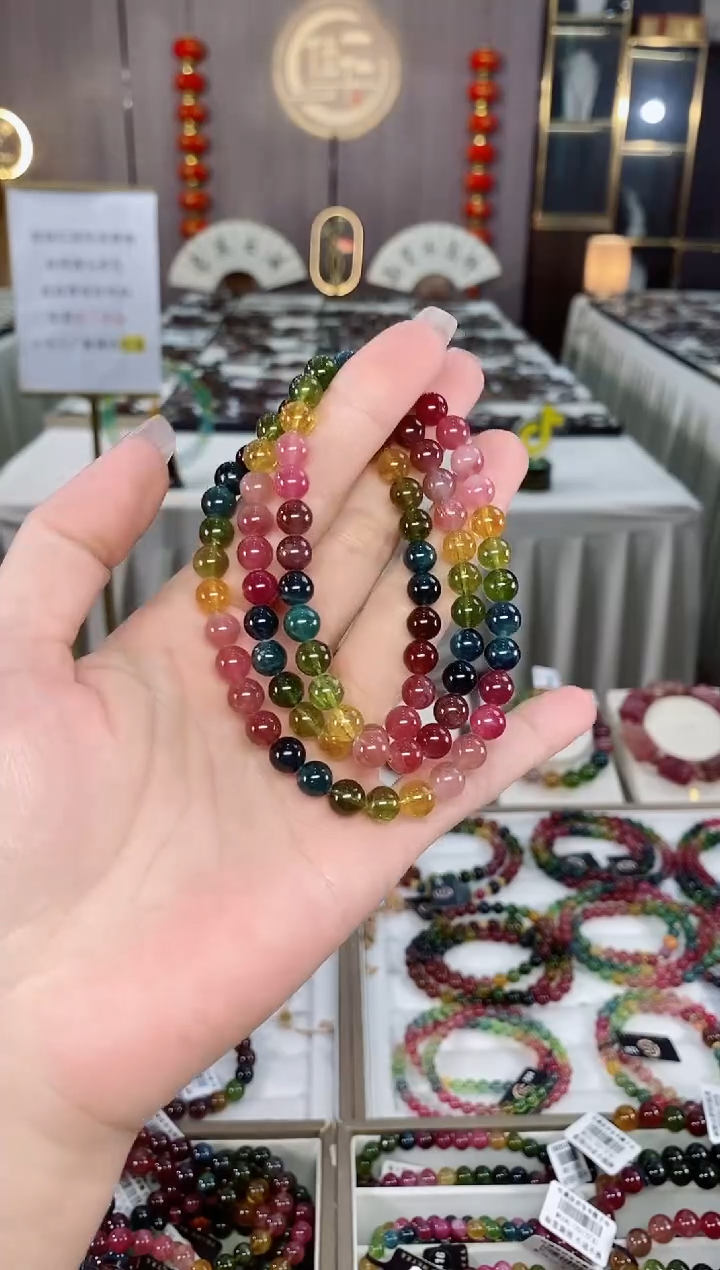 三圈手串6mm+未镶嵌碧玺（多样性发一条）hon