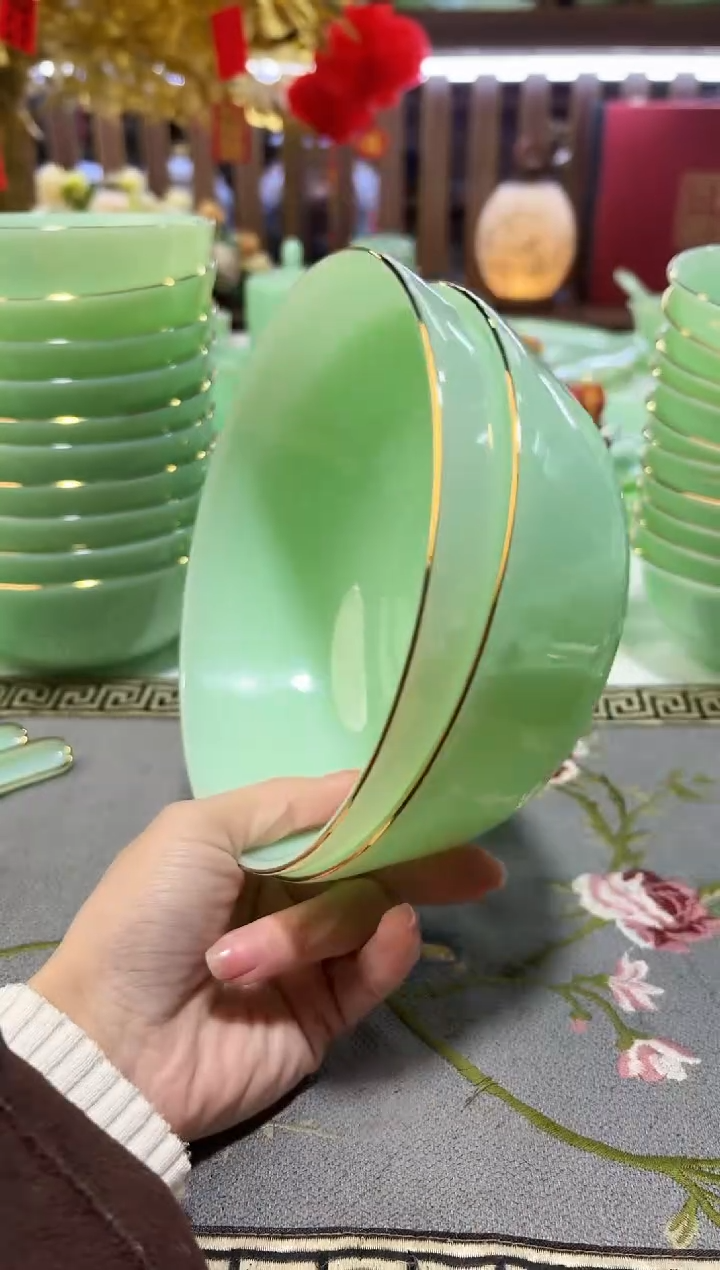 玉瓷6.5英寸面碗2个景德镇陶瓷