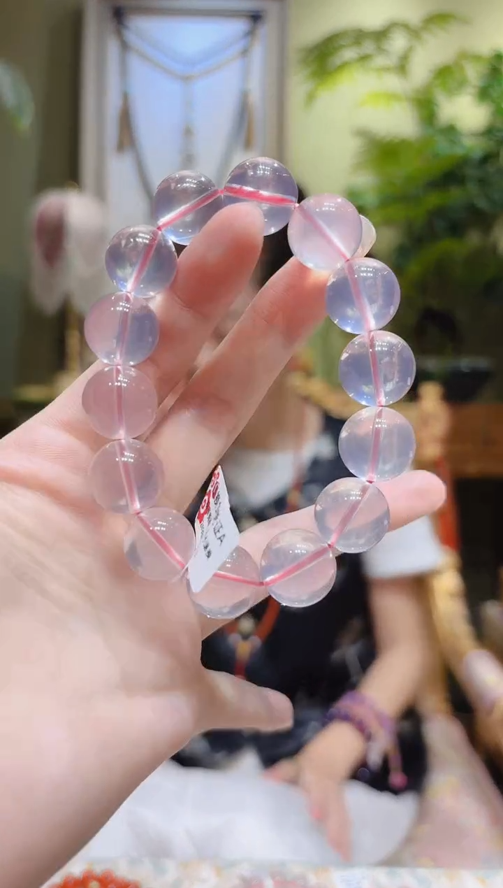 【闪购商品】水晶手串未镶嵌15.1粉水晶手串3号