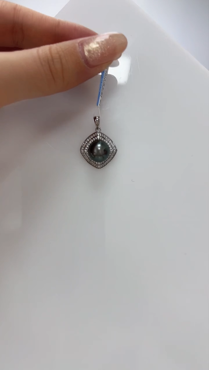 【闪购商品】海水珍珠DA银S925镶嵌v2719 大溪地9-10
