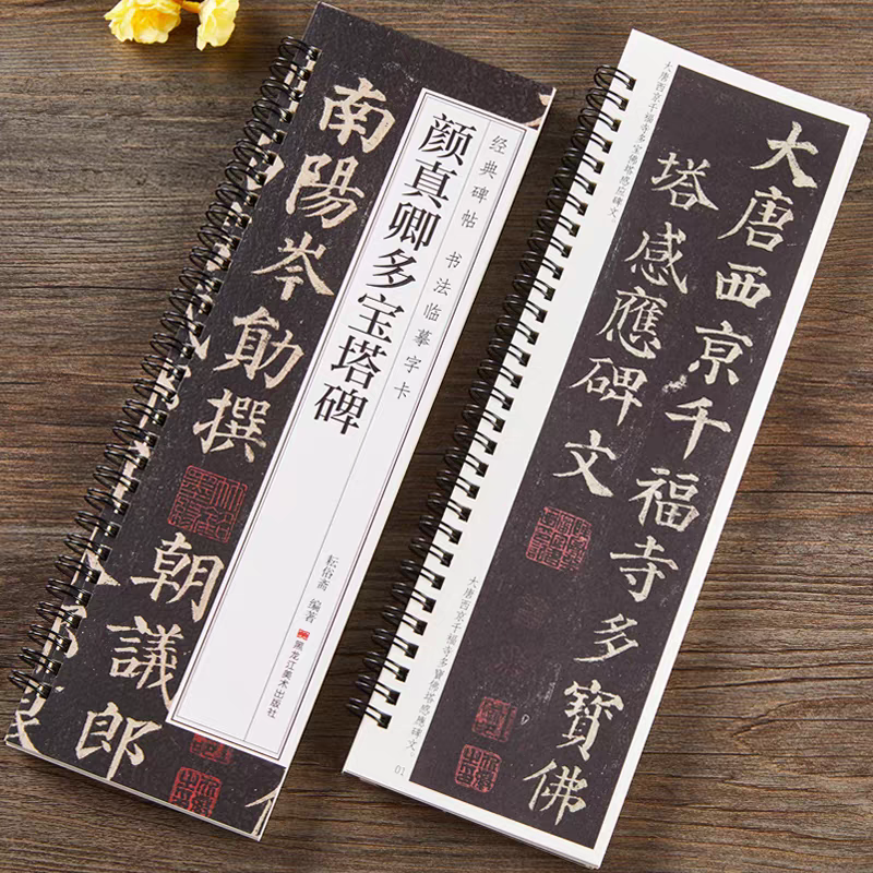 颜真卿多宝塔楷书字卡经典碑帖临摹字卡  黑龙江美术出版社