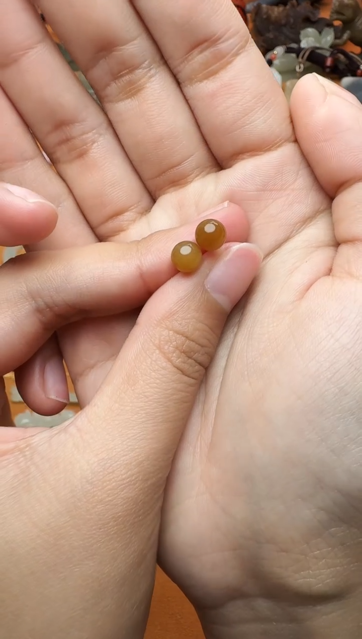 【闪购商品】和田玉耳饰银S925镶嵌糖耳钉03