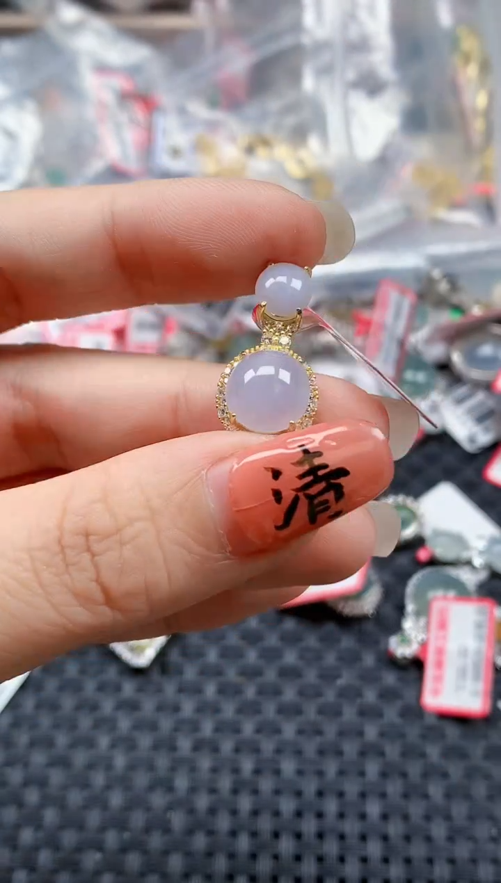 银S925镶嵌戒指翡翠天然A货缅甸翡翠