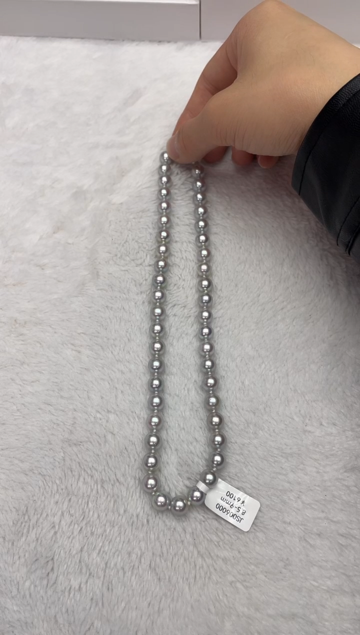 【闪购商品】海水珍珠颈饰未镶嵌AK真多麻8.5-9mm（多样性发一）