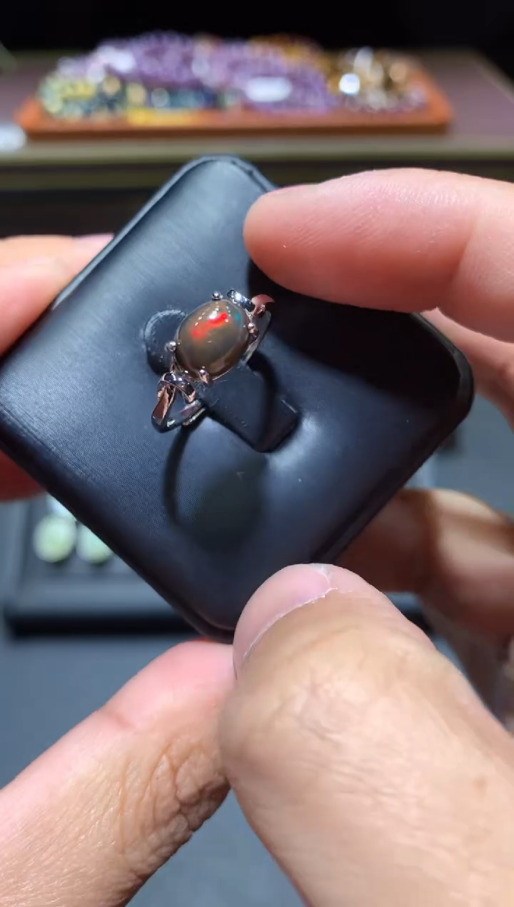 【闪购商品】欧泊戒指未镶嵌A1（随机性发货只发一单）